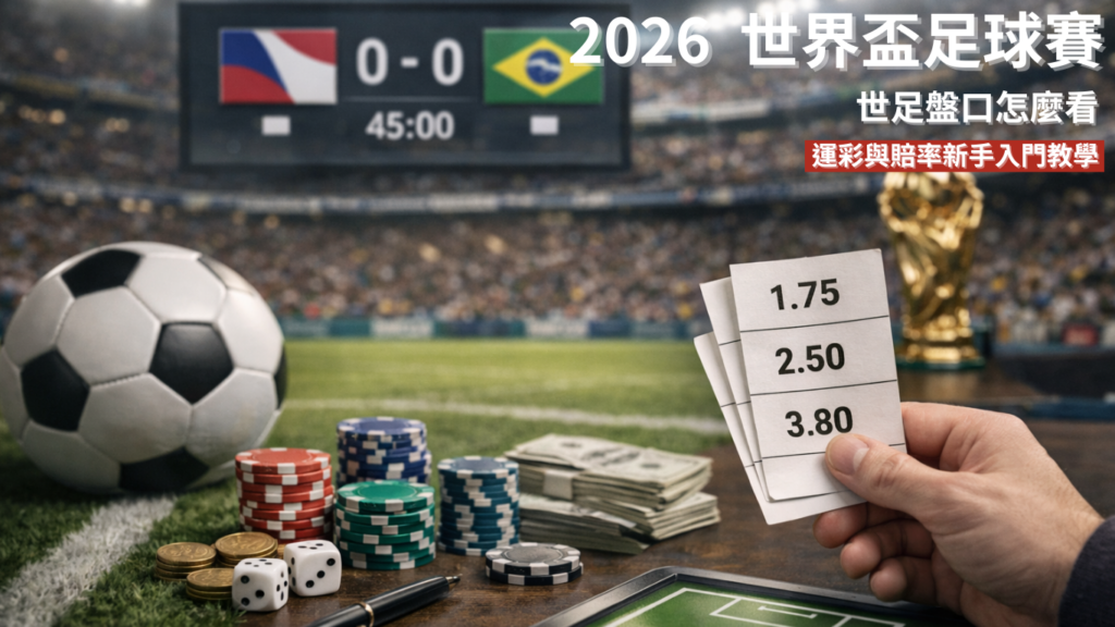 世足盤口怎麼看？2026世界盃運彩與賠率入門教學，新手先懂這 5 個重點